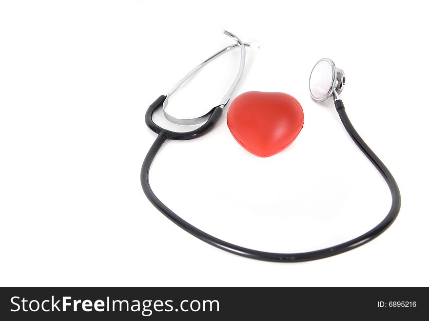 Conceptual Stethoscope On Heart