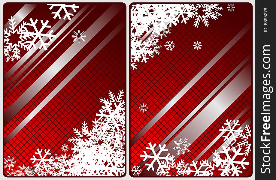 Winter theme cards with colorful background and  snow for your business. Winter theme cards with colorful background and  snow for your business