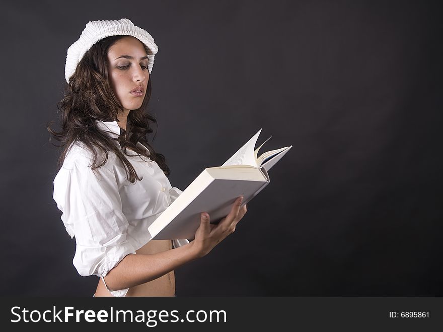 Beautiful Woman Reading A Book
