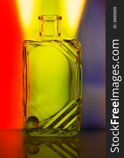 Color backlight and glass bottle