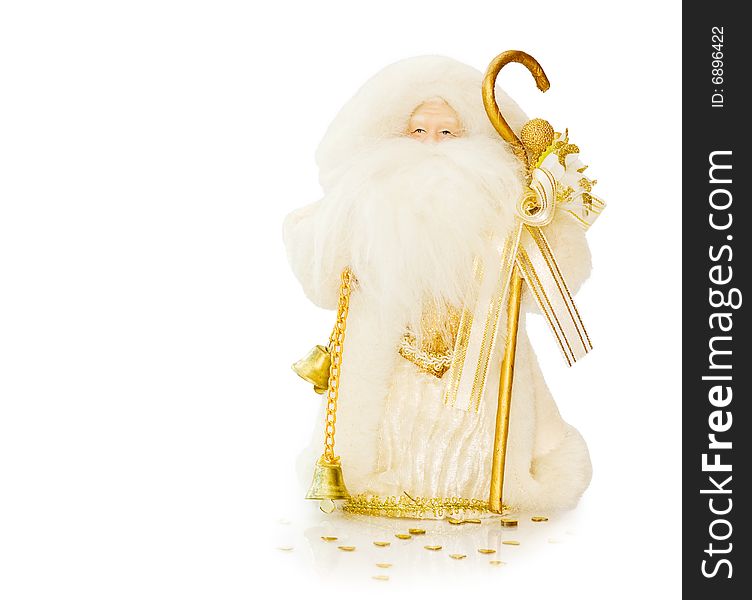 Christmas Santa isolated on white with clipping path for easy removal. Christmas Santa isolated on white with clipping path for easy removal