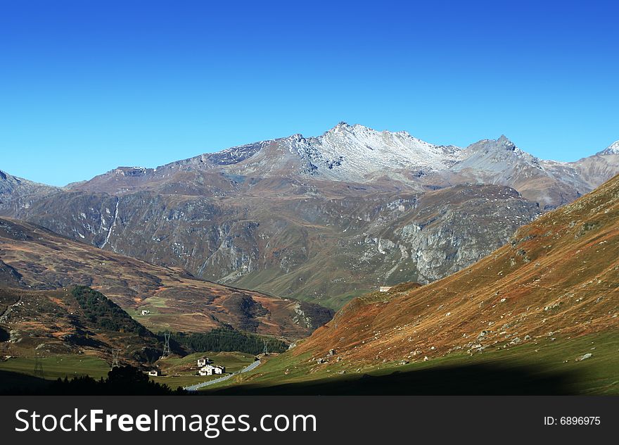 Swiss Alps, alpine path Julia. Swiss Alps, alpine path Julia