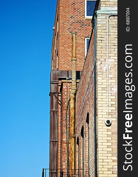 Detailed image of the back of apartment buildings in boston massachusetts. Detailed image of the back of apartment buildings in boston massachusetts