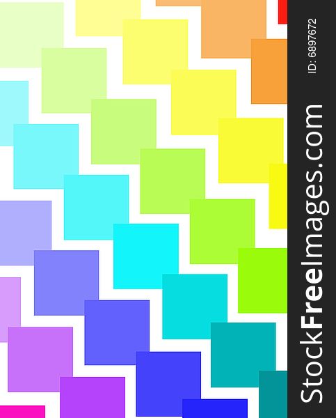 Rainbow colored squares forming a pattern background. Rainbow colored squares forming a pattern background.