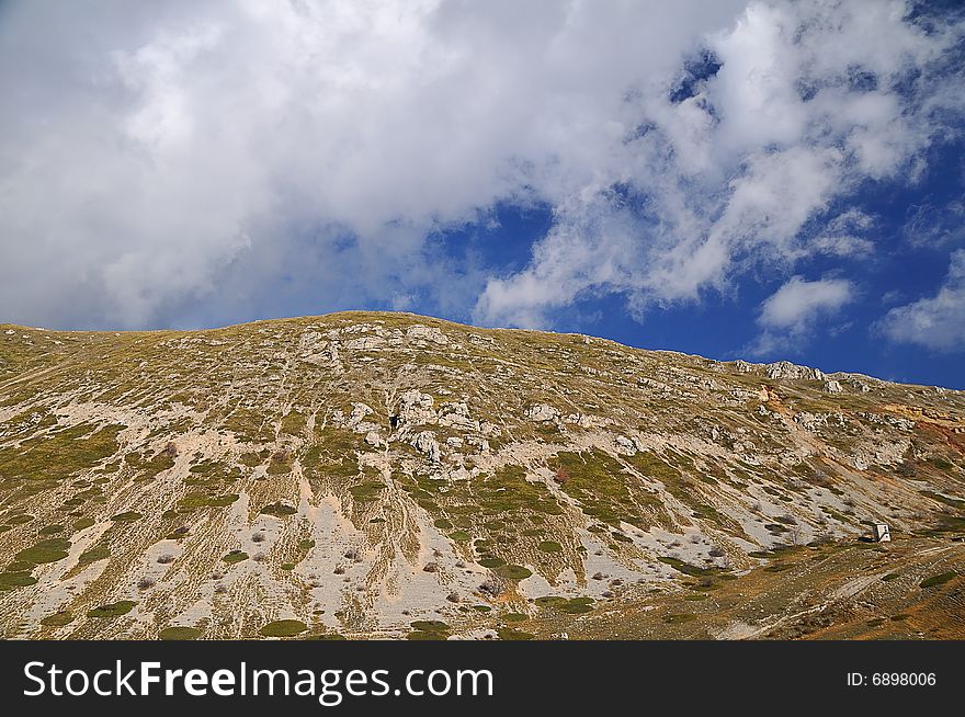 Apennines mountains in Abruzzo region, Central Italy, during Fall season. Apennines mountains in Abruzzo region, Central Italy, during Fall season