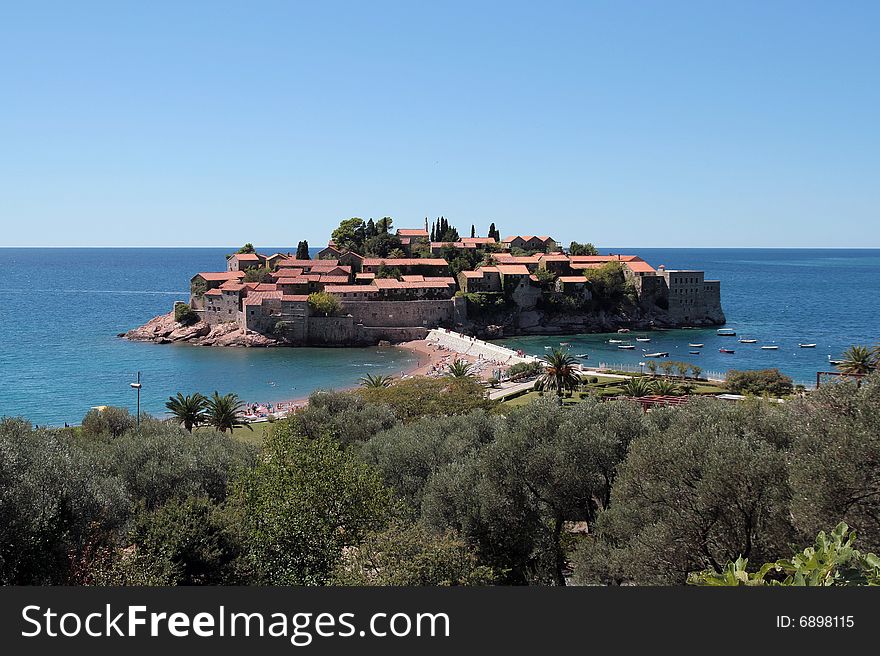 The hotel-town of Sveti Stefan is best known as a jet-setter's summer residence.