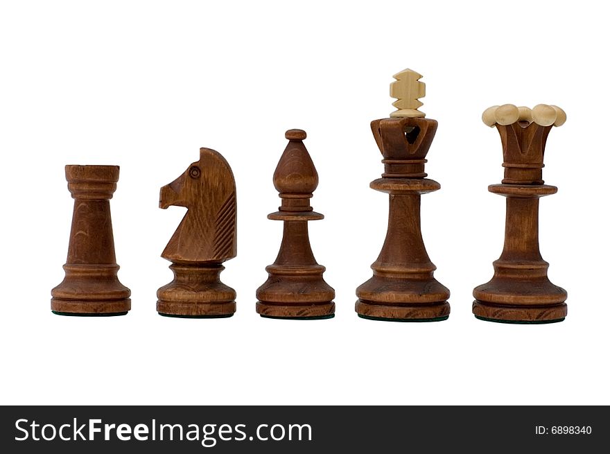 Chess black figures, black army