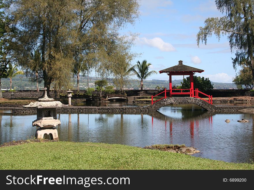 Gardens and ponds in Hilo, HI.  Japanese style. Gardens and ponds in Hilo, HI.  Japanese style