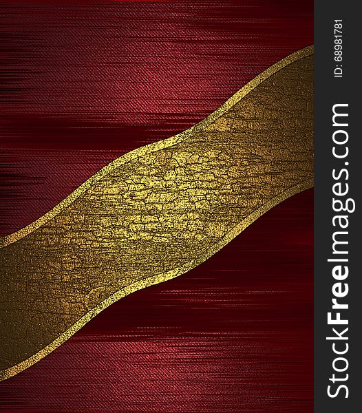 Red abstract texture with cracked yellow ribbon. Template for design. copy space for ad brochure or announcement invitation, abstr