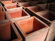 Square Clay Pots Royalty Free Stock Photo Square Clay Pots Royalty Free Stock Photo