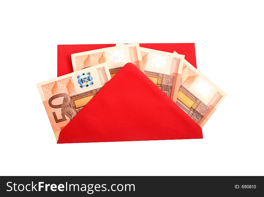 Digital photo of an envelope with money. Digital photo of an envelope with money.