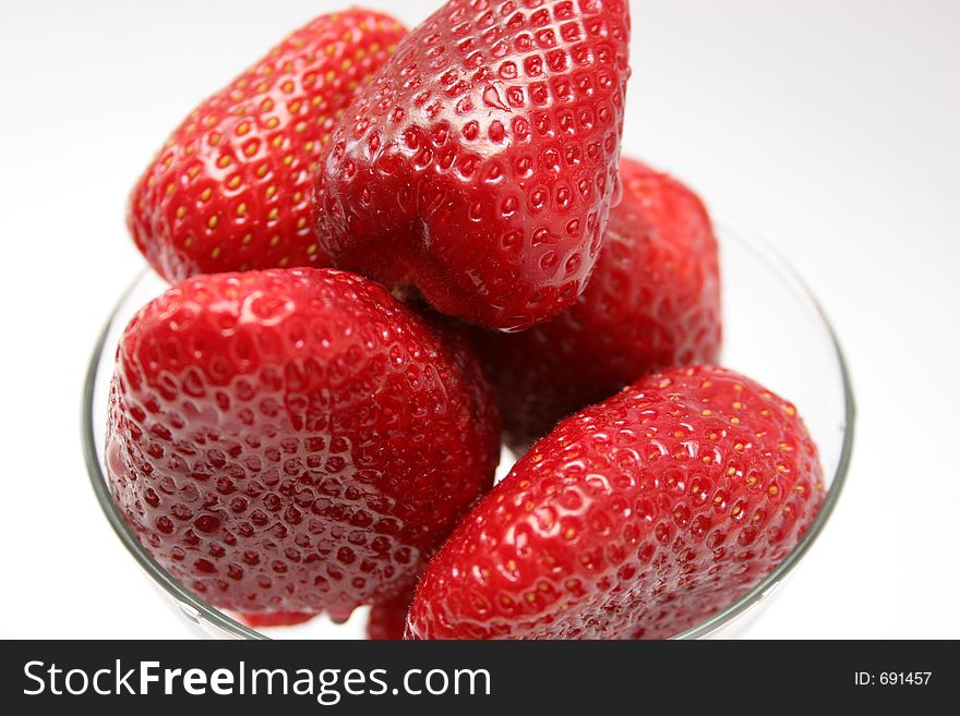 dessert Strawberries in isolated