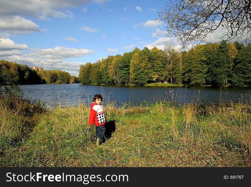 Walk in warm autumn day to our river. Walk in warm autumn day to our river.