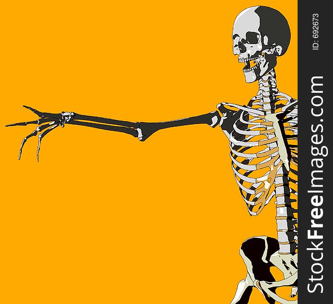 This a skeleton in a pose. This a skeleton in a pose