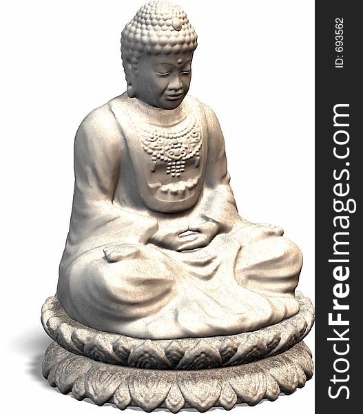 A Buddha statue made of stone