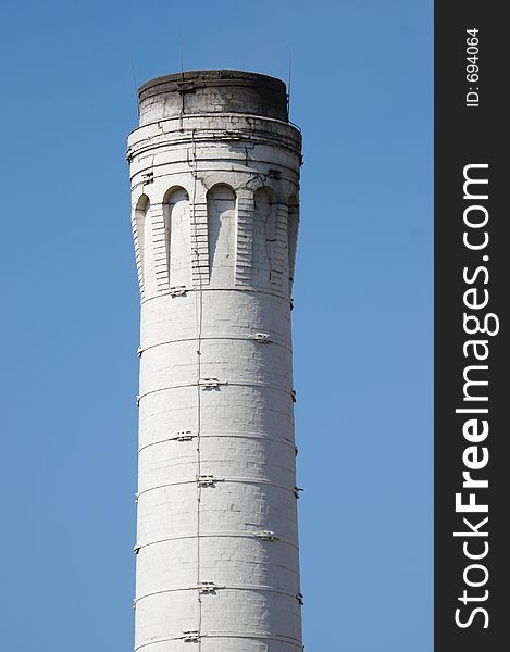 White Smoke Stack Chimney Close Up