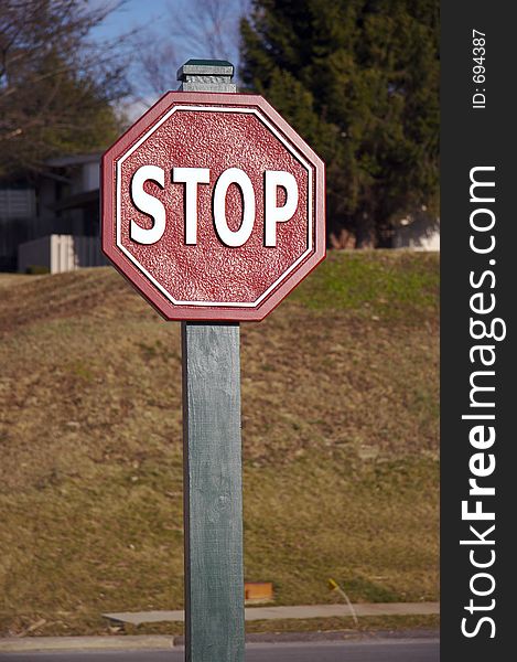 Textured Stop Sign