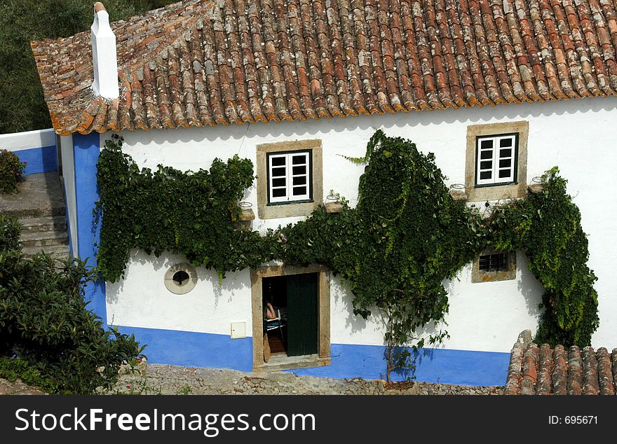 Obidos city in Portugal