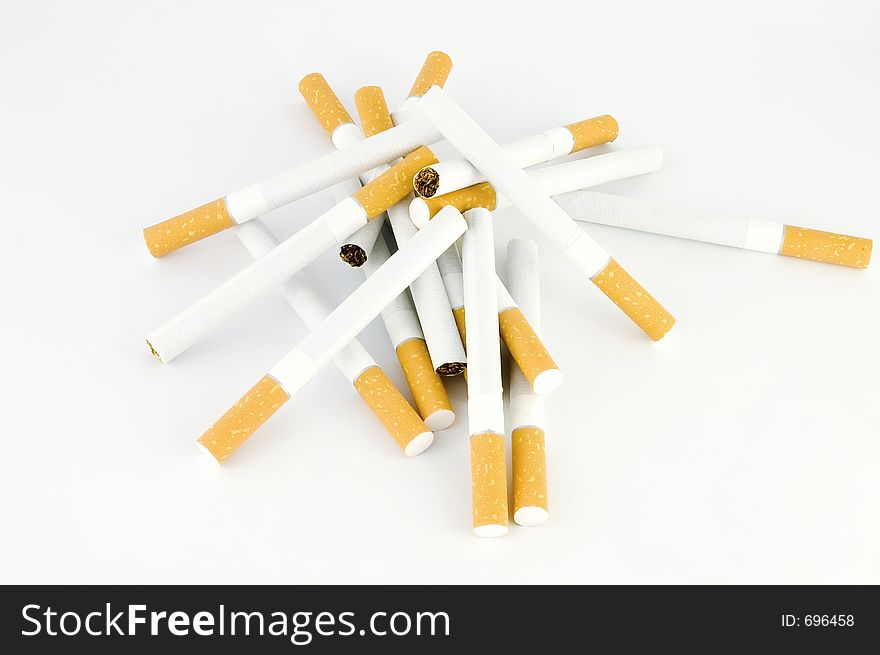 Bunch Of Cigarettes, Over White