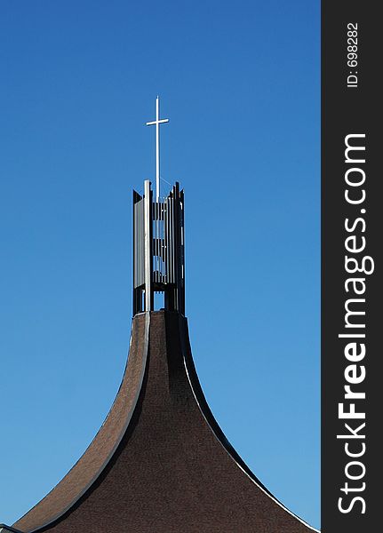 Church cross on a steeple