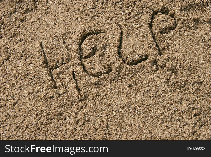 Help Written In Sand