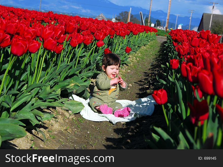 Tulips And Baby