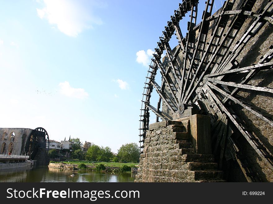 Hama water-wheel. Hama water-wheel