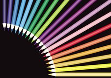 Pencils Hexagonal Royalty Free Stock Images