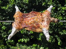 Lamb On A Spit Royalty Free Stock Image