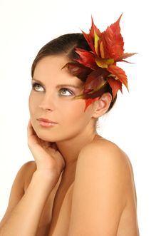 Close-up Portrait Of Beautiful Woman With Professi Royalty Free Stock Photography Close-up Portrait Of Beautiful Woman With Professi Royalty Free Stock Photography