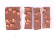 Broken Chocolate With Nuts Stock Photography Broken Chocolate With Nuts Stock Photography
