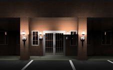 Office Condo At Night Stock Images Office Condo At Night Stock Images