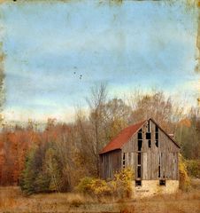 Abandoned Barn On Grunge Background Stock Image Abandoned Barn On Grunge Background Stock Image