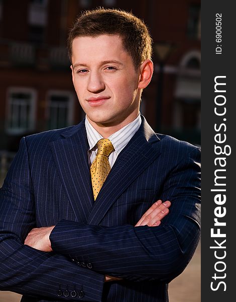 Portrait Of Young Businessman Outdoors