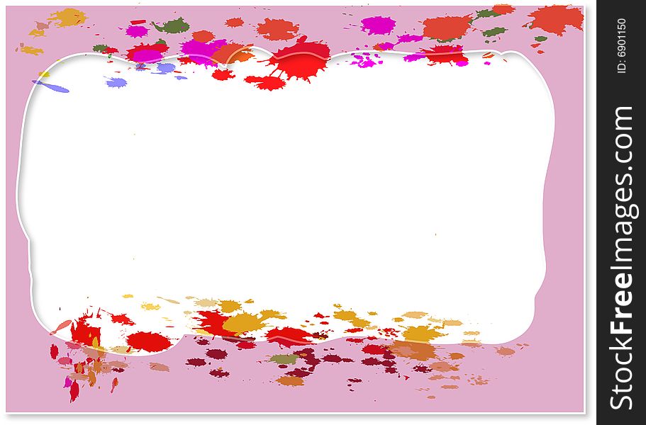 A image illustrated as if paint is spilled everywhere. A image illustrated as if paint is spilled everywhere