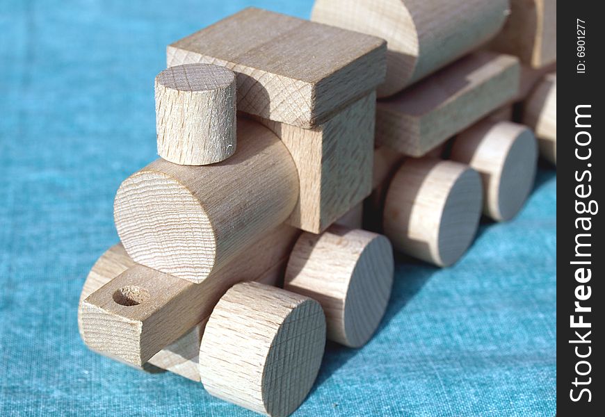 Wooden toy train