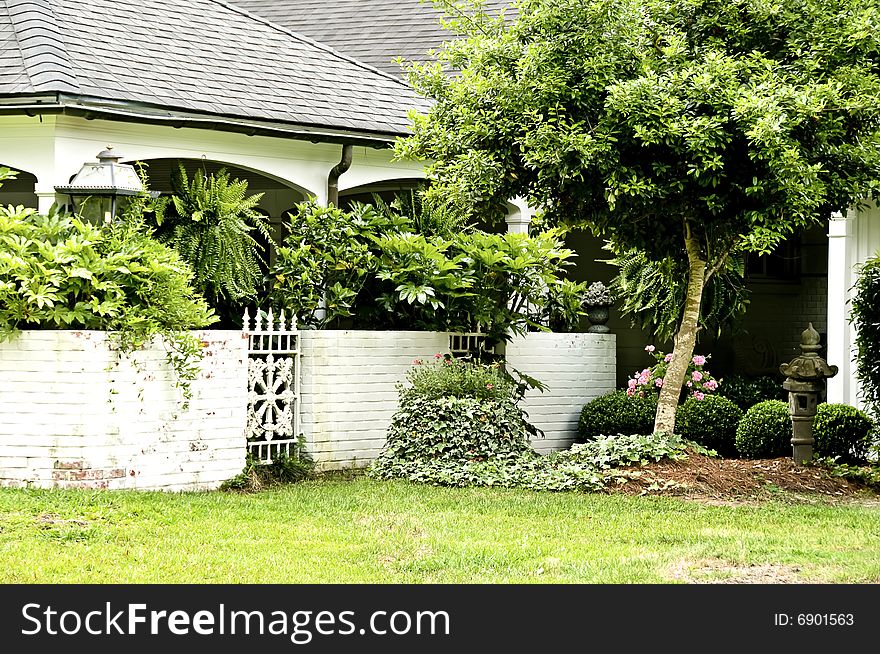 Covered Porch And Garden