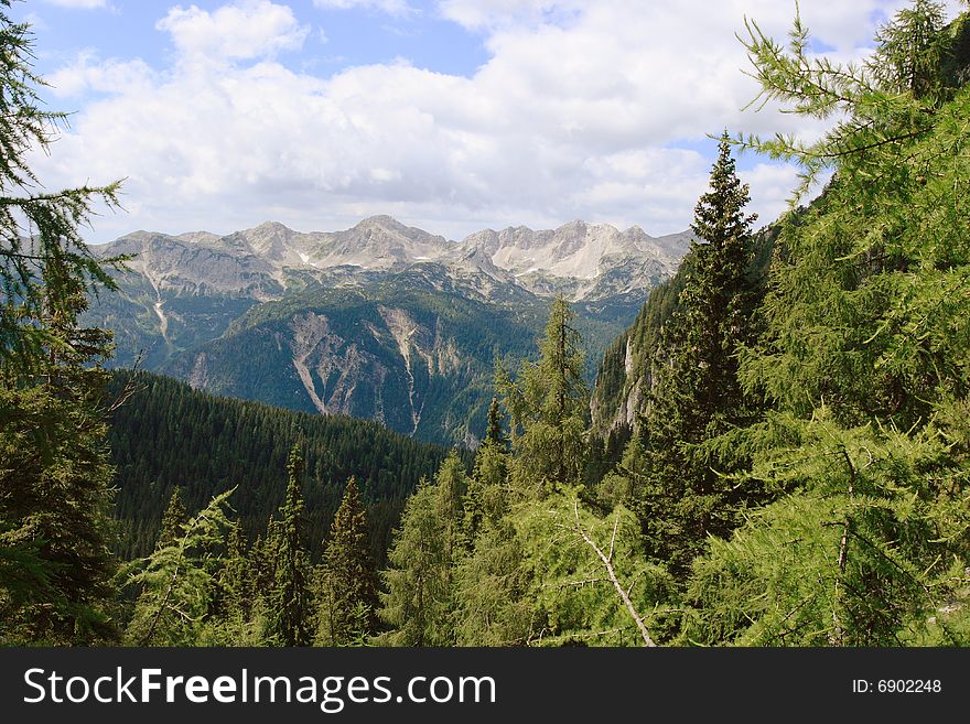 The view of the Julian Alps, Slovenia