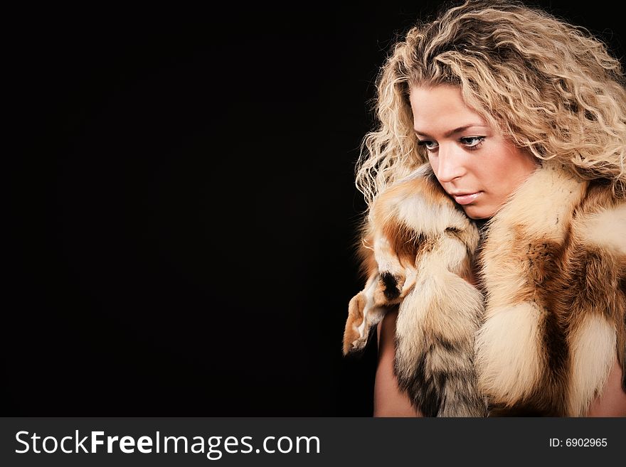 The girl in a fur coat. The girl in a fur coat
