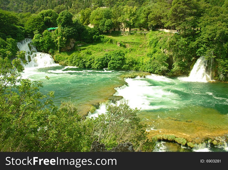 Green river in KRKA National Park