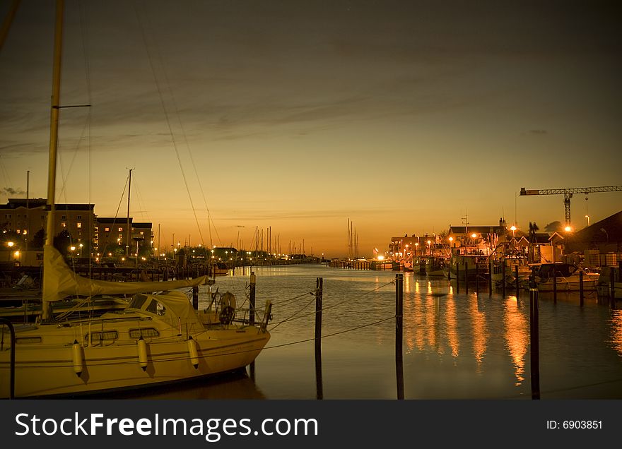 Little marina in Lomma Sweden. Little marina in Lomma Sweden