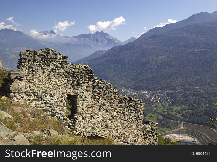 Castle Ruins In Italy, Aosta