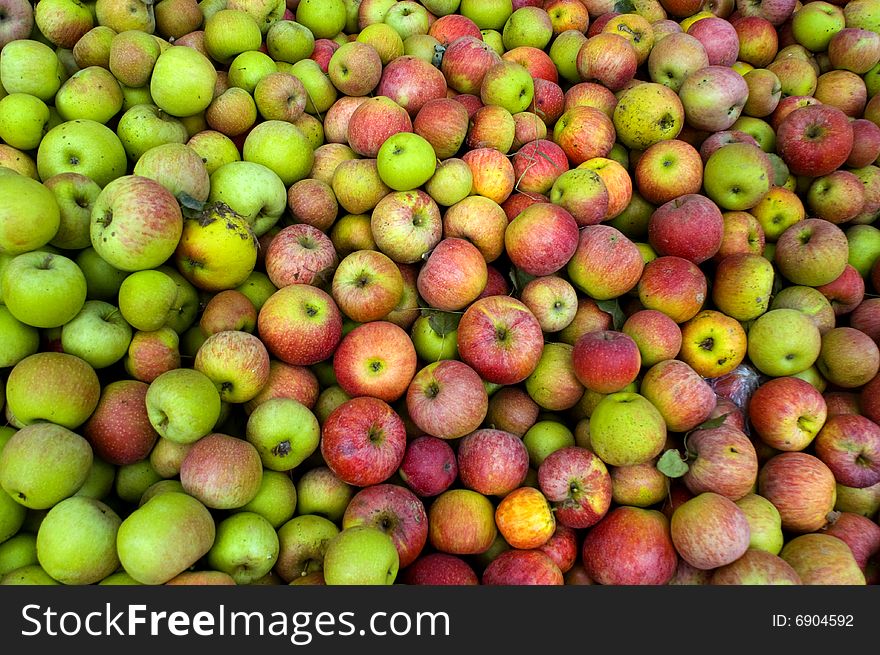 A pile of Apple,green and red color. A pile of Apple,green and red color.