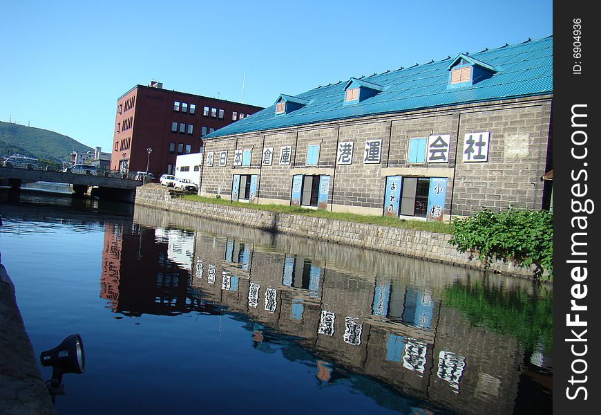 Utaru channel in utaro  Hokkaido northern part , japan