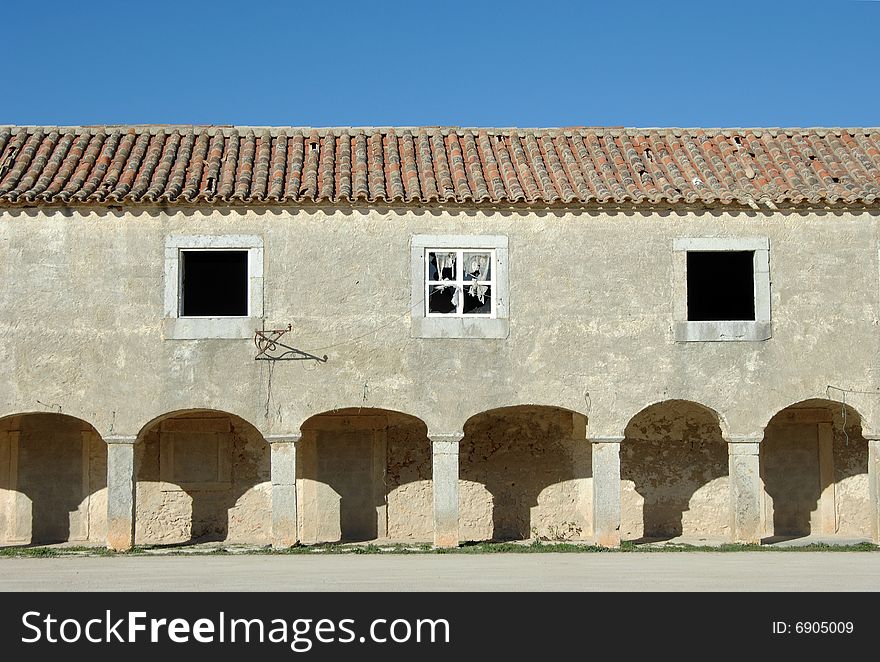 Ancient Medieval Building With Arches