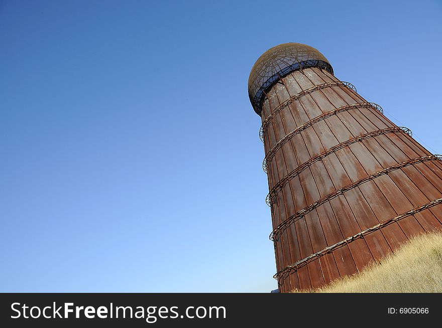 Isolated Storage Silo for Wood Processing Plant. Isolated Storage Silo for Wood Processing Plant