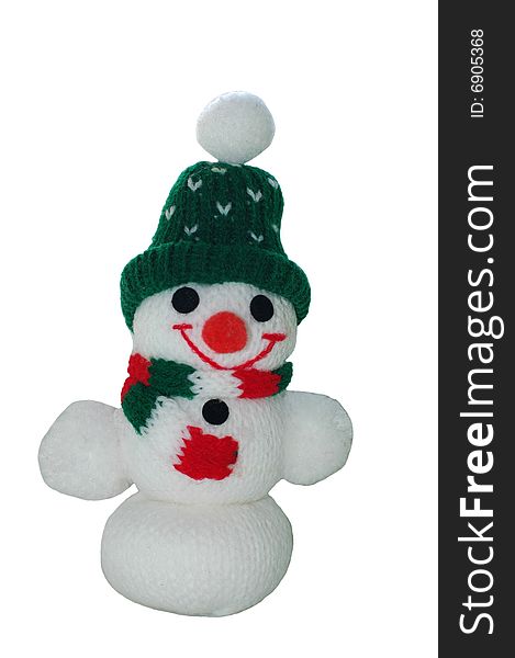 One snowman is traditional decoration for christmas