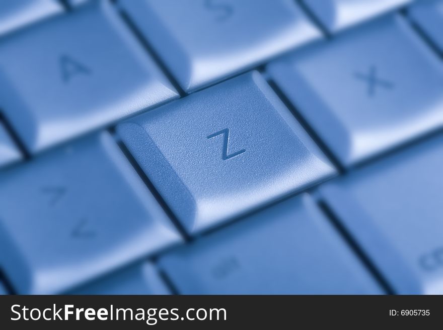 Close-up of notebook's keyboard, details of technology