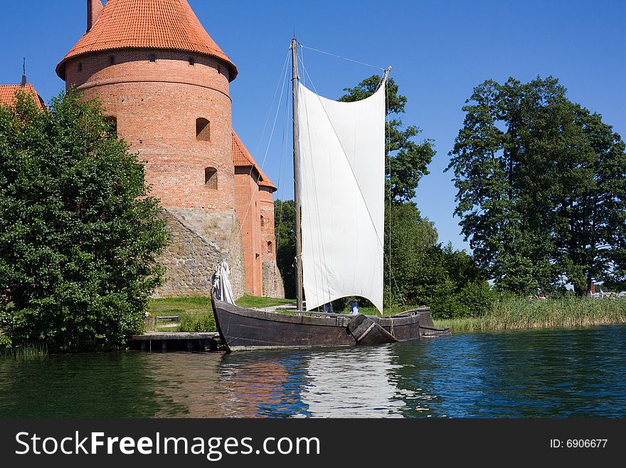 An old boat, The Castle of Trakai, Lithuania