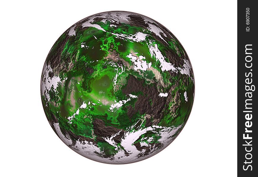 Raster illustration green planet, by me in Photoshope. Raster illustration green planet, by me in Photoshope.